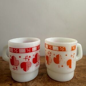 Vintage Fire King Anchor Hocking Mugs set of 2